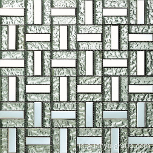 Aluminium Mix Bump Glass Block Mosaic